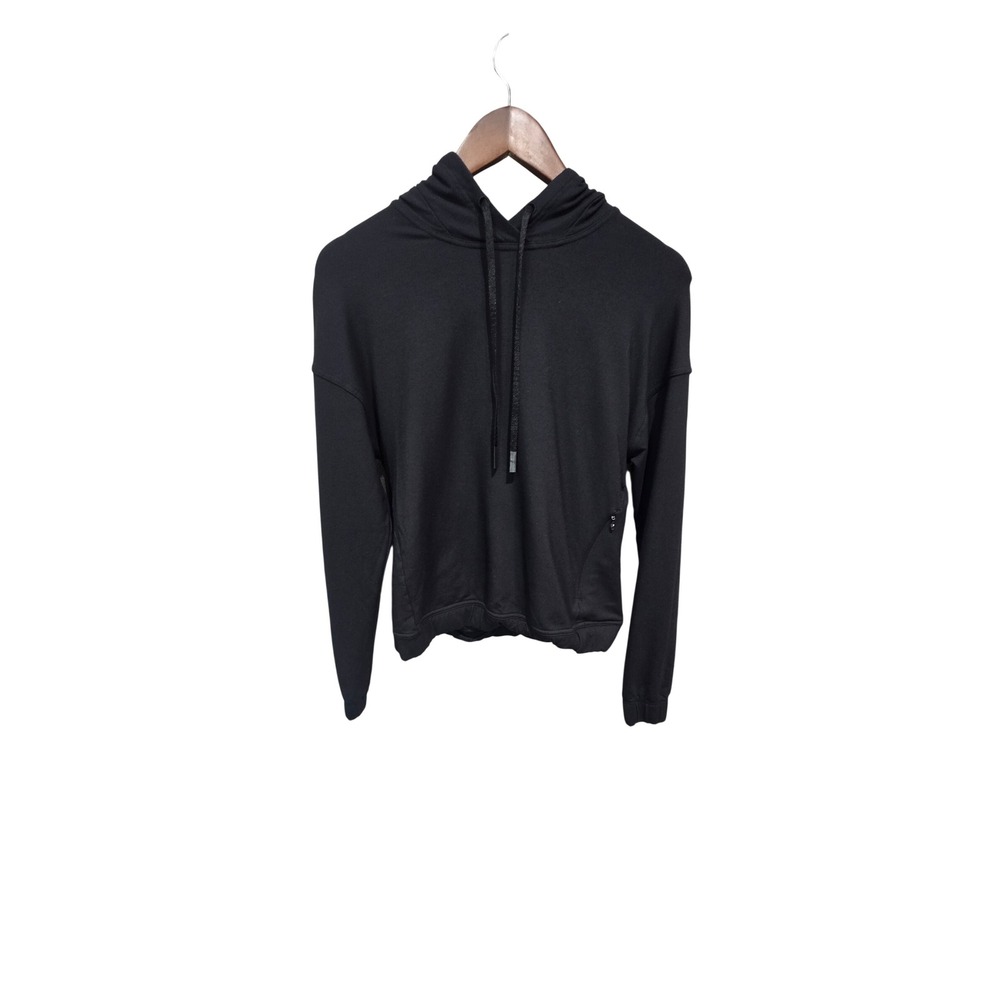 Lululemon Twisted & Tucked Hooded Pullover Womens 6 Black Wrap Back Sweatshirt